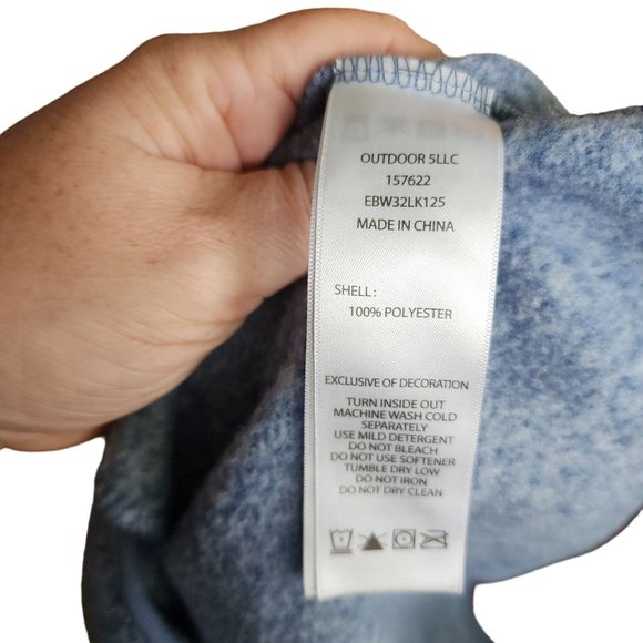 Eddie Bauer Womens Blue and White Snap Pull Over Size Large - Picture 7 of 7